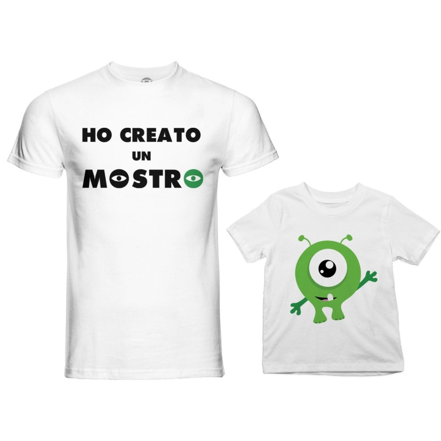 Coordinato t-shirt padre figlio ho creato un mostro Per il papà