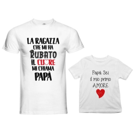 Coordinato t-shirt padre figlia la ragazza che mi ha...