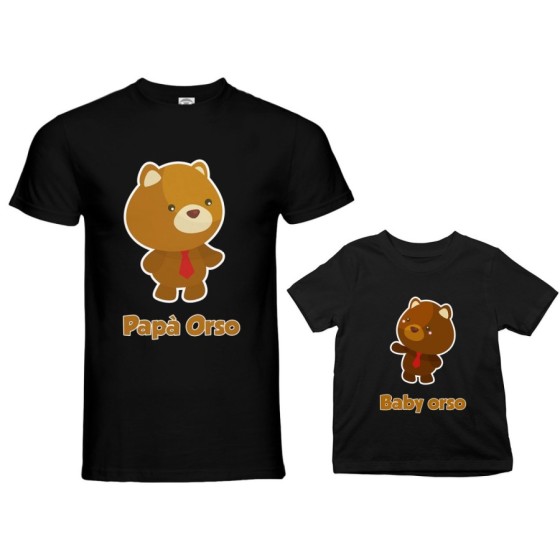 Coordinato t-shirt padre figlio papà orso baby orso Per il papà 2