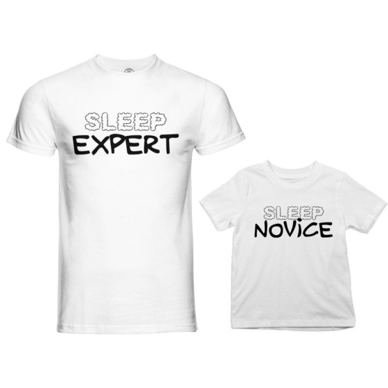 Coordinato t-shirt padre figlio sleep expert sleep novice Per il papà 2