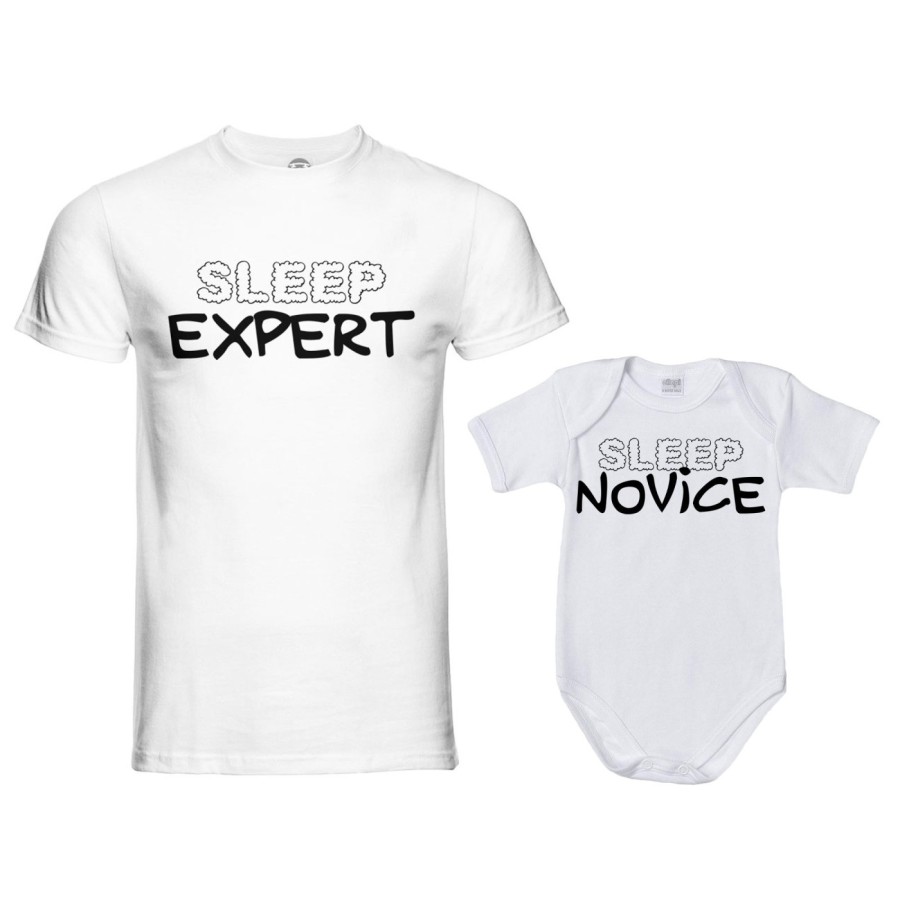Coordinato t-shirt padre figlio sleep expert sleep novice Per il papà