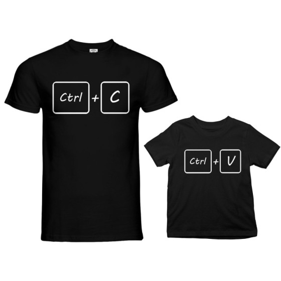Coordinato t-shirt padre figlio copia e incolla Per il papà