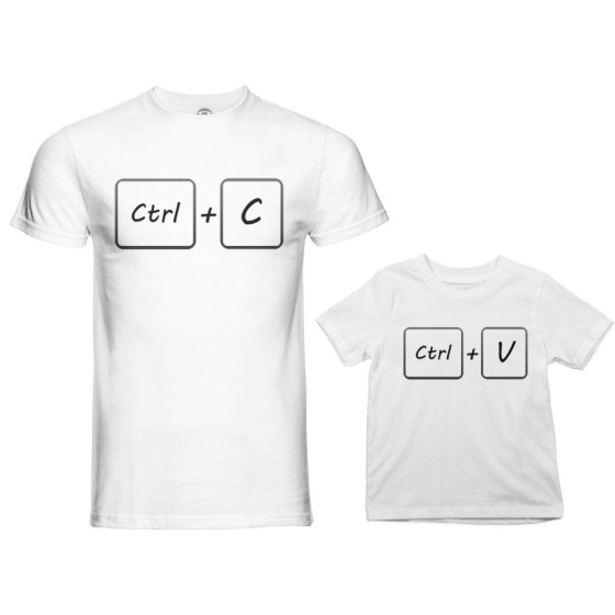 Coordinato t-shirt padre figlio copia e incolla Per il papà 2