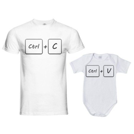 Coordinato t-shirt padre figlio copia e incolla Per il papà