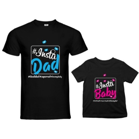 Coordinato t-shirt padre figlio insta dad insta baby