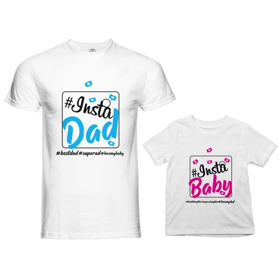 Coordinato t-shirt padre figlio insta dad insta baby Per il papà