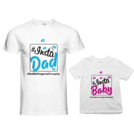 Coordinato t-shirt padre figlio insta dad insta baby Per il papà