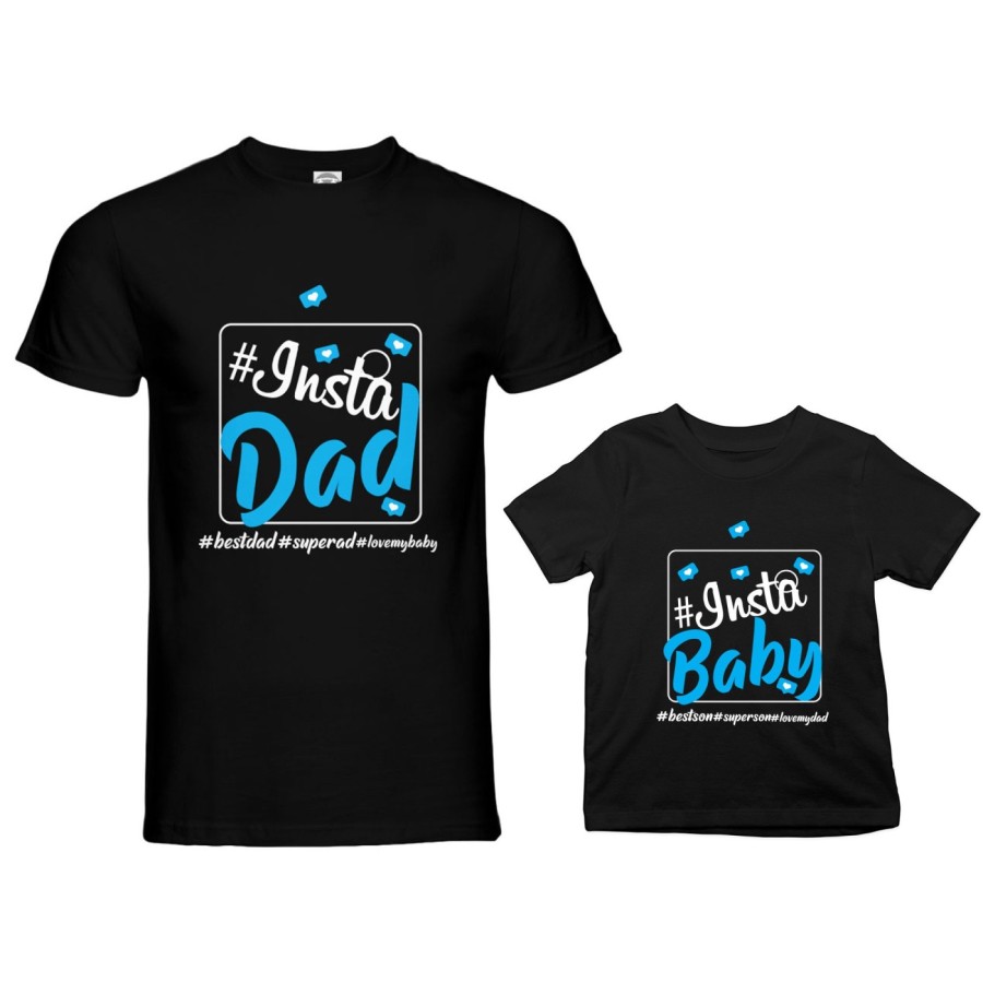 Coordinato t-shirt padre figlio insta dad insta baby Per il papà