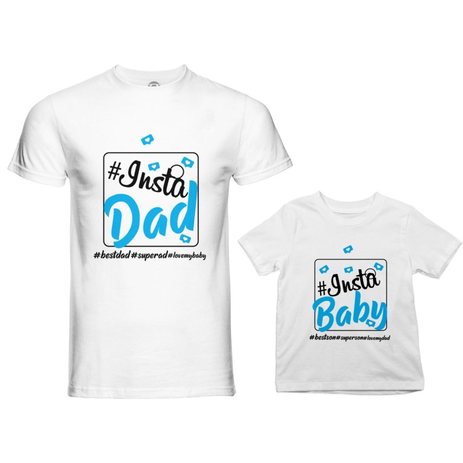 Coordinato t-shirt padre figlio insta dad insta baby Per il papà
