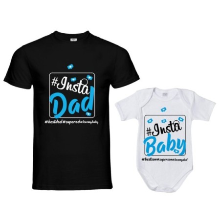 Coordinato t-shirt padre figlio insta dad insta baby Per il papà