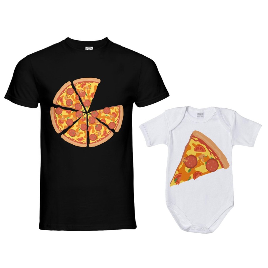 Coordinato t-shirt padre figlio pizza Per il papà