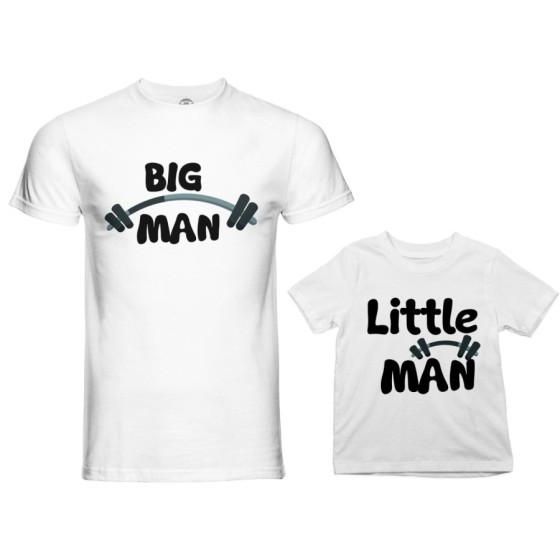 Coordinato t-shirt padre figlio big man little man little lady fitness Per il papà