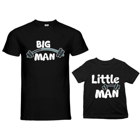 Coordinato t-shirt padre figlio big man little man little lady fitness Per il papà 2