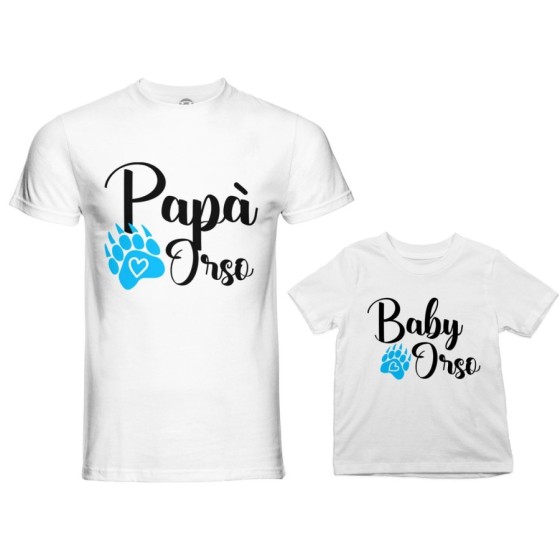 Coordinato t-shirt padre figlio papà zampa orso Per il papà