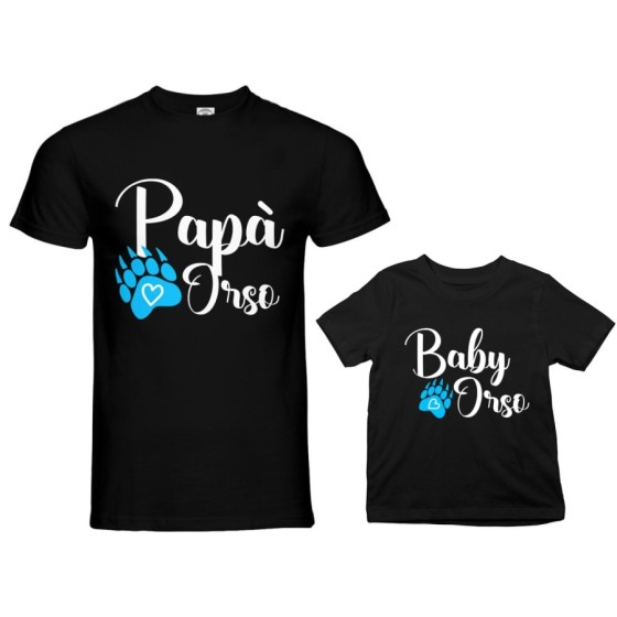 Coordinato t-shirt padre figlio papà zampa orso Per il papà 2