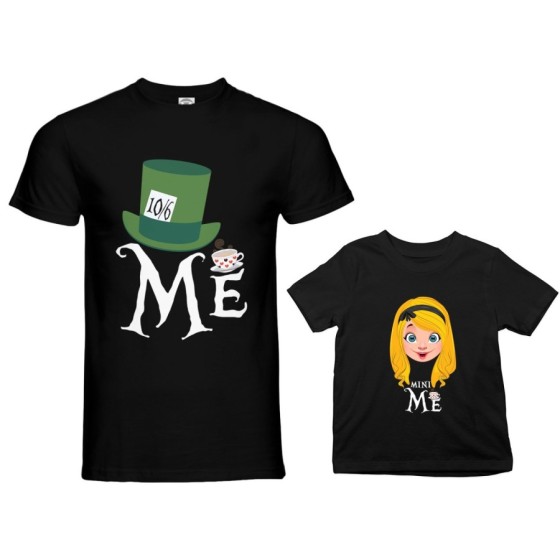 Coordinato t-shirt padre figlia me cappellaio matto mini alice Per il papà 2