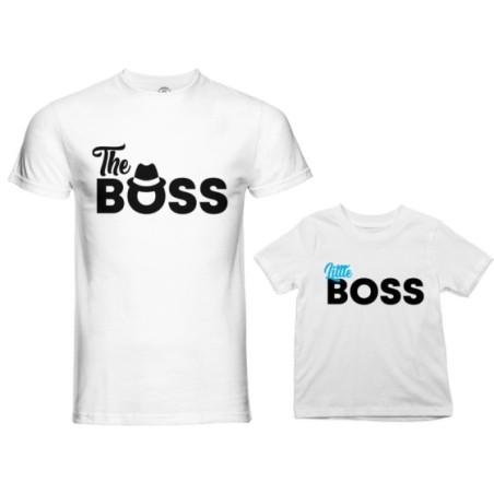 Coordinato t-shirt padre figlio the boss little boss