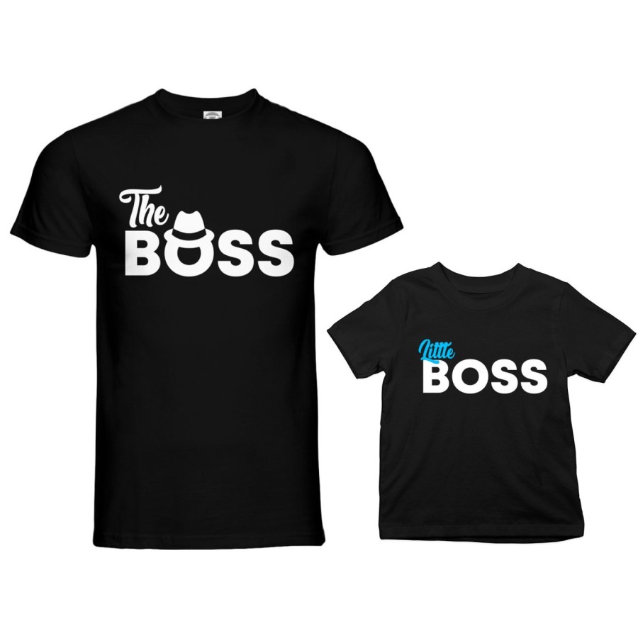 Coordinato t-shirt padre figlio the boss little boss Per il papà