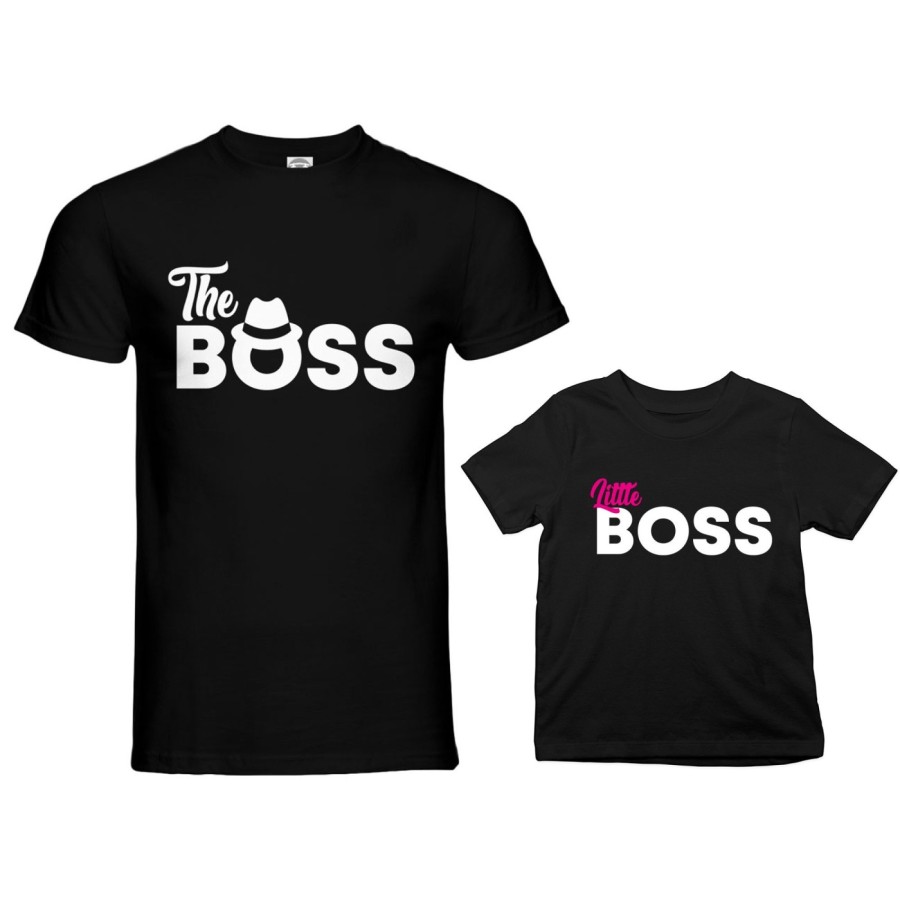 Coordinato t-shirt padre figlio the boss little boss Per il papà