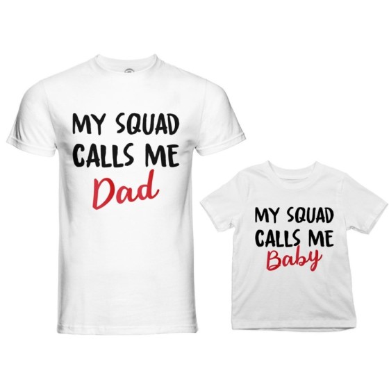 Coordinato t-shirt padre figlio my squad calls me dad Per il papà 2