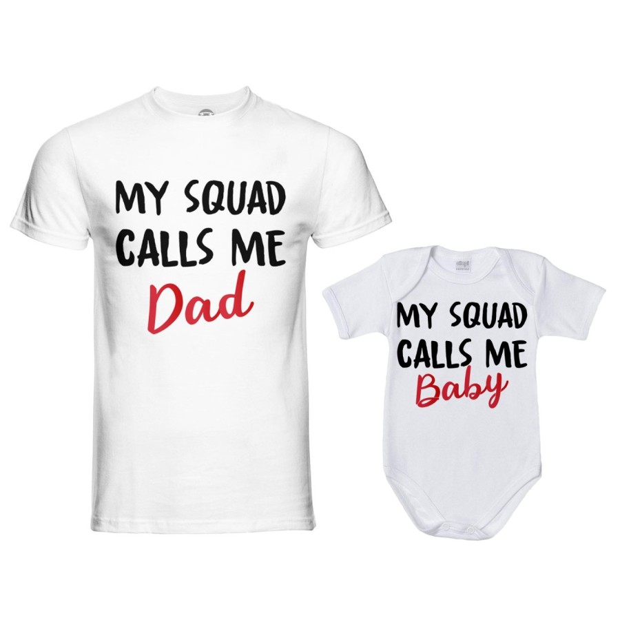 Coordinato t-shirt padre figlio my squad calls me dad Per il papà
