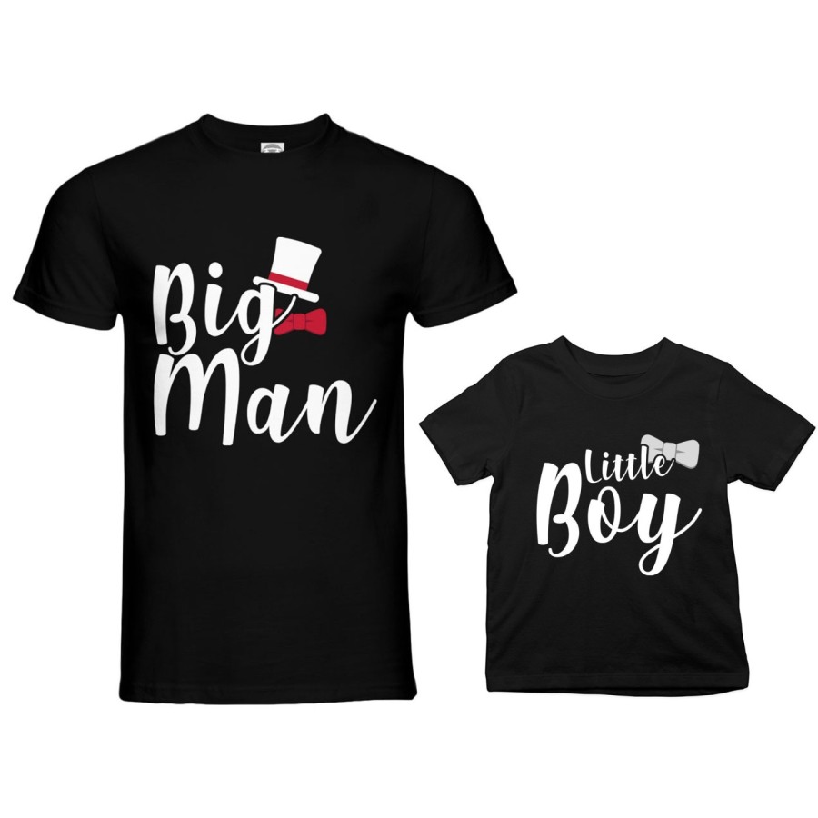 Coordinato t-shirt padre figlio big man little boy little lady Per il papà