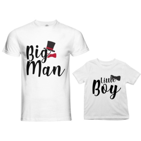 Coordinato t-shirt padre figlio big man little boy little lady Per il papà