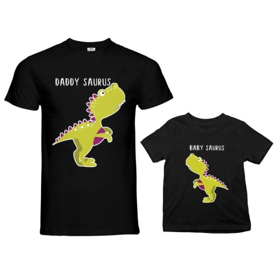 Coordinato t-shirt padre figlio daddy saurus baby saurus Per il papà 2