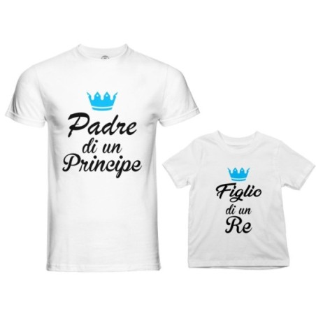 Coordinato t-shirt padre figlio padre di un principe di...