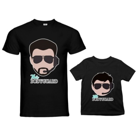 Coordinato t-shirt padre figlio bodyguard little bodyguard