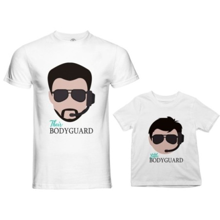 Coordinato t-shirt padre figlio bodyguard little bodyguard Per il papà