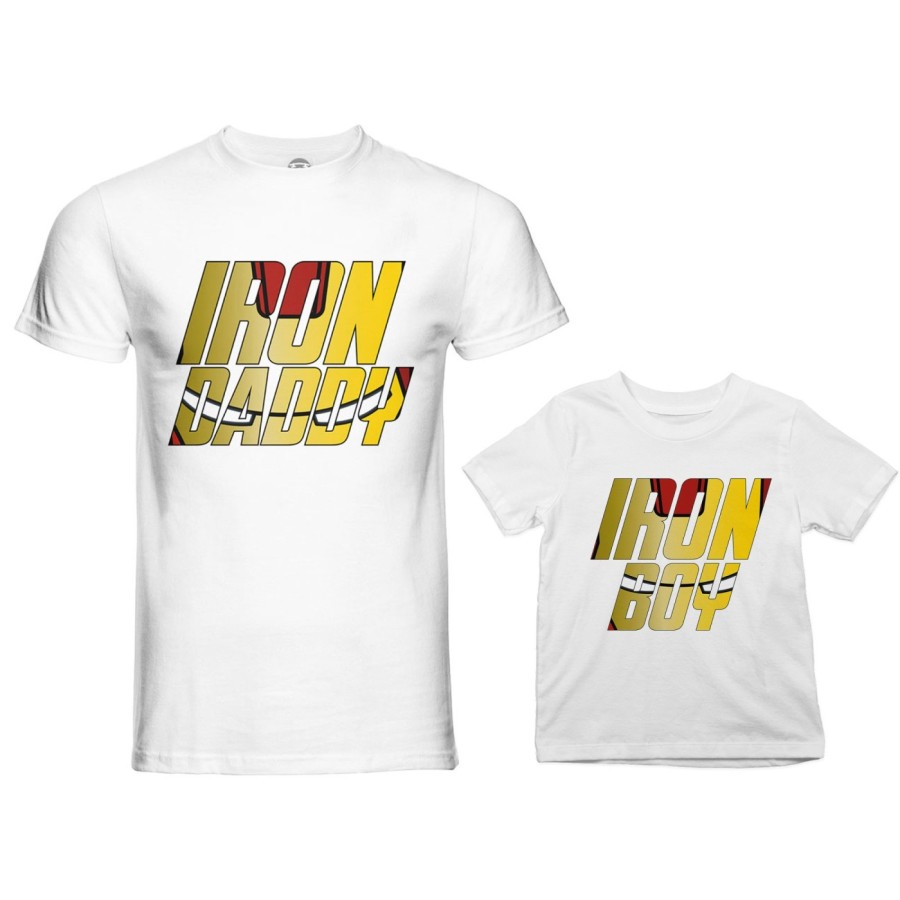 Coordinato t-shirt padre figlio iron daddy iron boy sign Per il papà