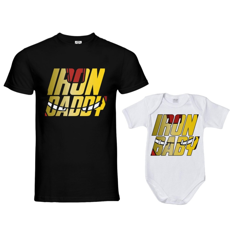 Coordinato t-shirt padre figlio iron daddy iron boy sign Per il papà