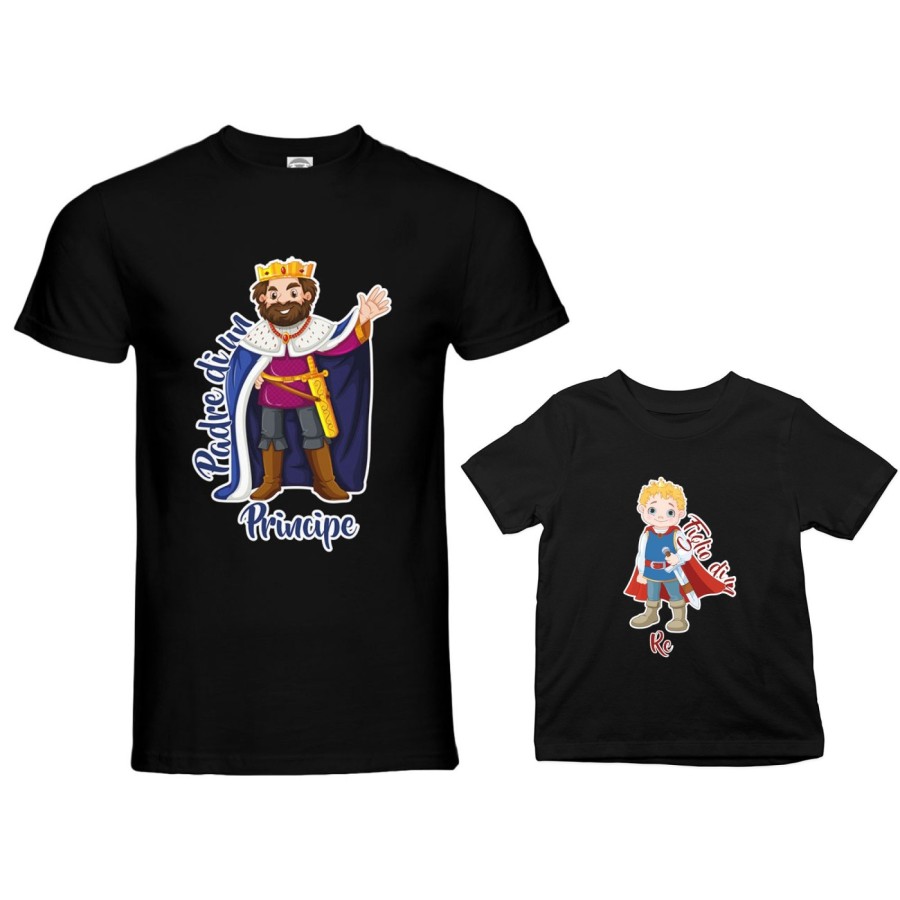 Coordinato t-shirt padre figlio padre di un principe figlio di un re Per il papà