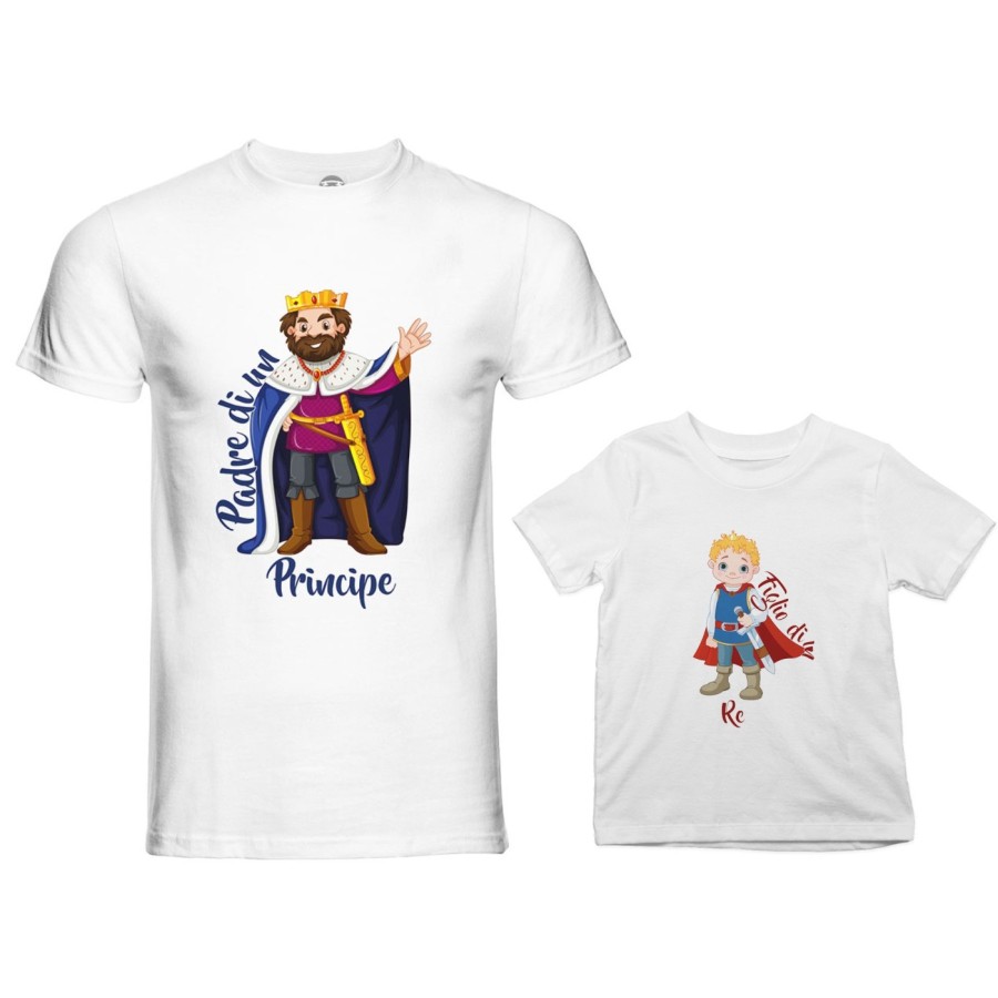 Coordinato t-shirt padre figlio padre di un principe figlio di un re Per il papà