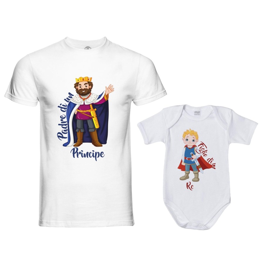Coordinato t-shirt padre figlio padre di un principe figlio di un re Per il papà