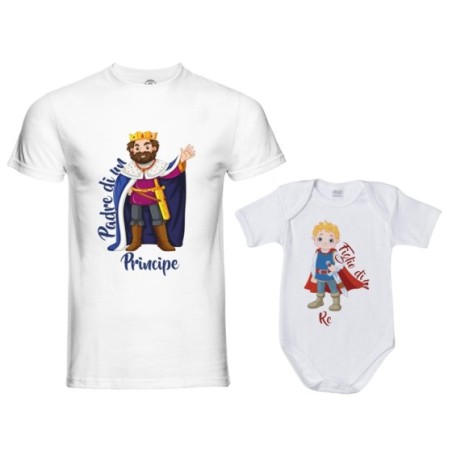 Coordinato t-shirt padre figlio padre di un principe figlio di un re Per il papà