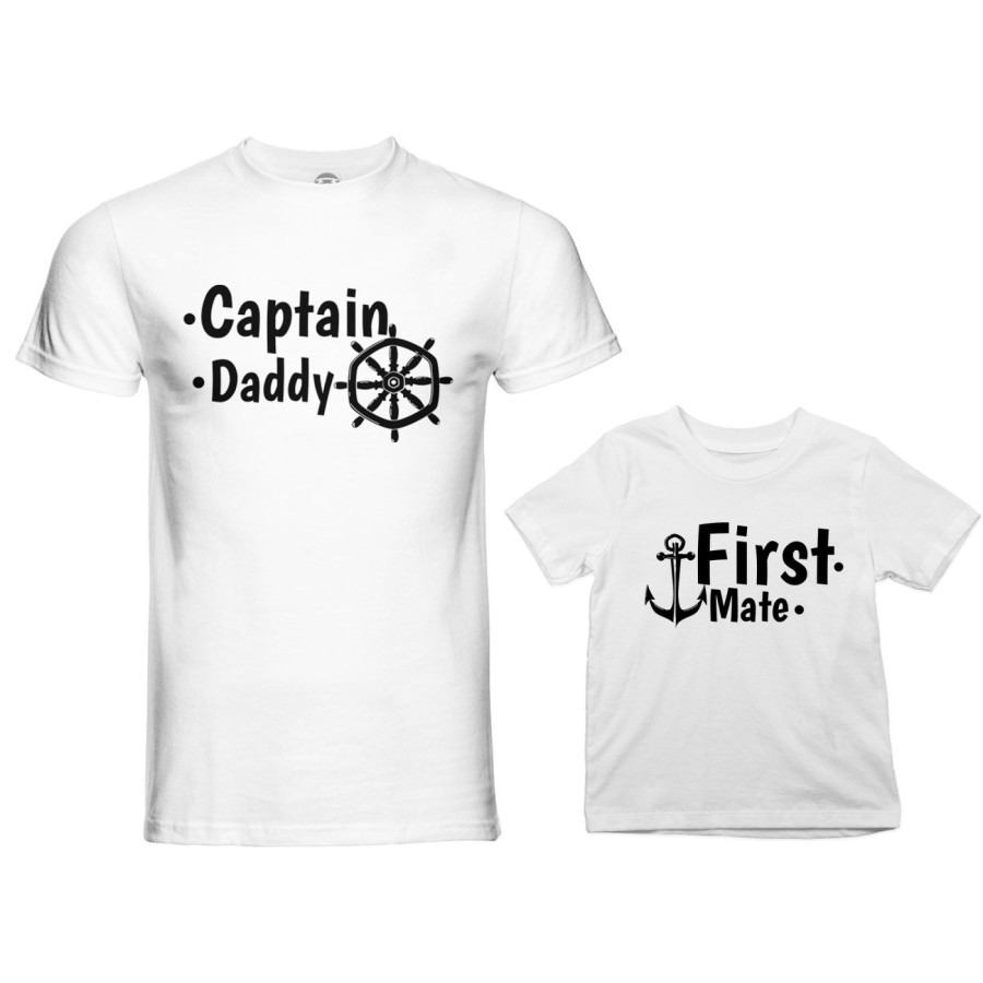 Coordinato t-shirt padre figlio captain daddy first mate Per il papà