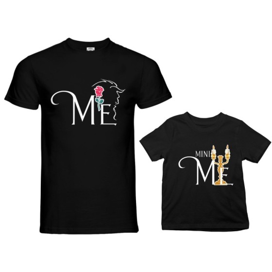 Coordinato t-shirt padre figlio me la bestia mini lumière Per il papà