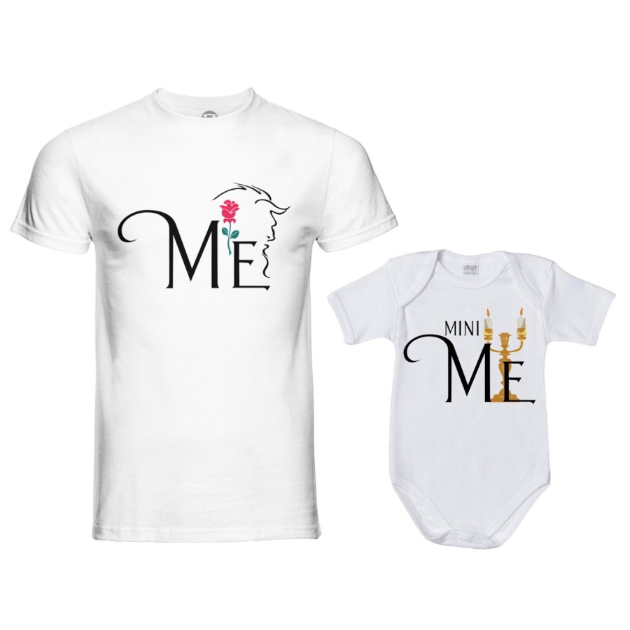 Coordinato t-shirt padre figlio me la bestia mini lumière Per il papà