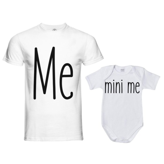 Coordinato t-shirt e body neonato padre figlio me mini me Per il papà