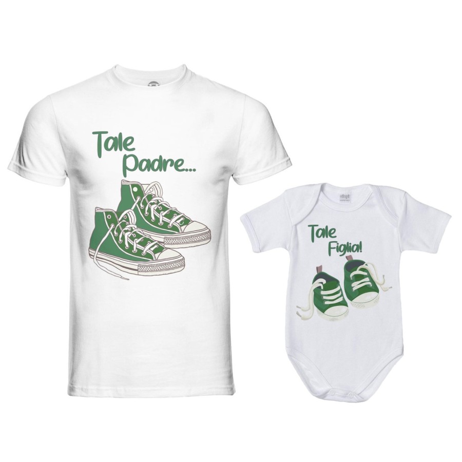 Coordinato t-shirt e body neonato padre figlio tale padre tale figlio tale figlia all star Per il papà