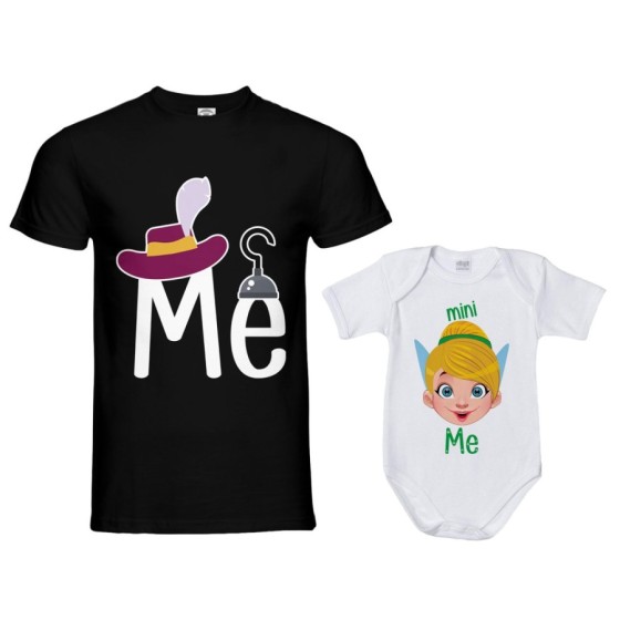 Coordinato t-shirt e body neonato padre figlia me capitano uncino mini trilly Per il papà 2