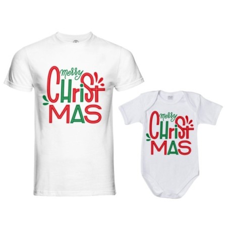 Coordinato t-shirt e body neonato padre figlio...
