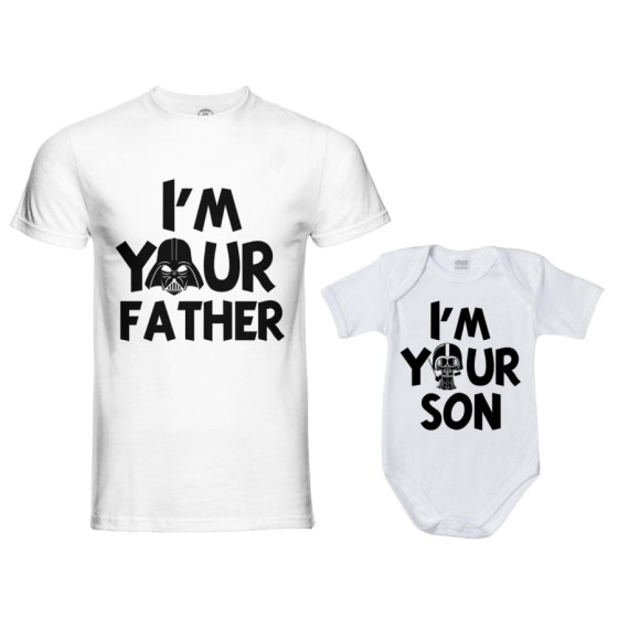 Coordinato t-shirt e body neonato padre figlio i am your father i am your son Per il papà 2