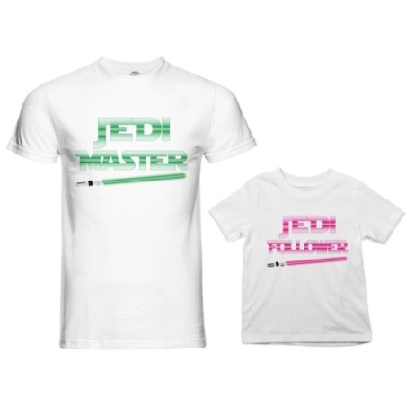 Coordinato t-shirt e body neonato padre figlio jedi master jedi follower Per il papà