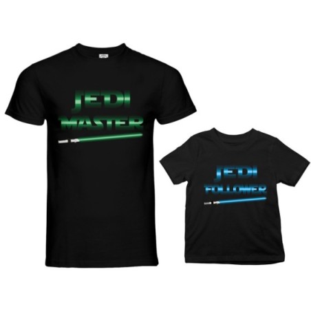 Coordinato t-shirt e body neonato padre figlio jedi master jedi follower Per il papà
