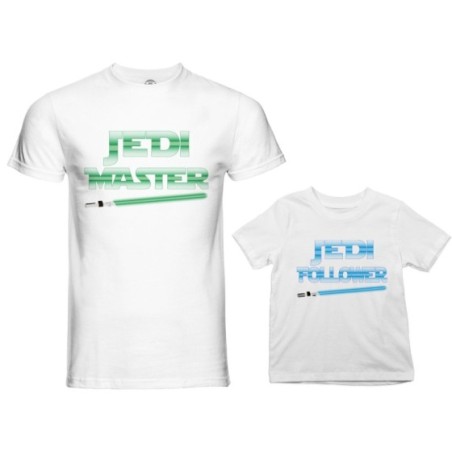Coordinato t-shirt e body neonato padre figlio jedi master jedi follower Per il papà
