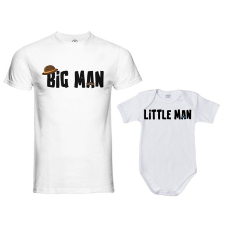 Coordinato t-shirt e body neonato padre figlio big man...