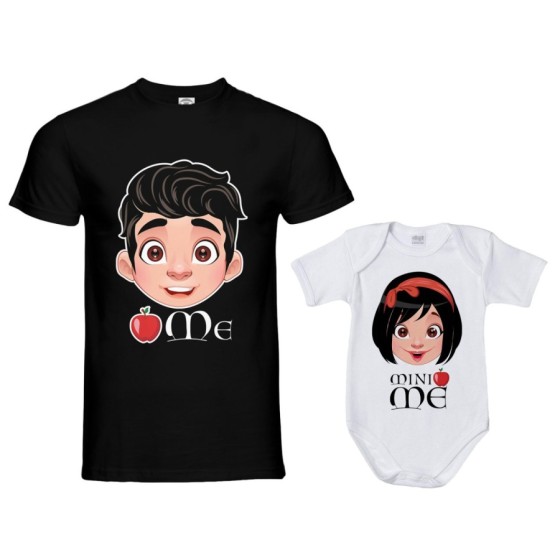 Coordinato t-shirt e body neonato padre figlia me principe florian mini biancaneve Per il papà 2